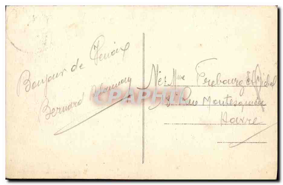 CPA Caen La Poste Place Gambetta — Verso