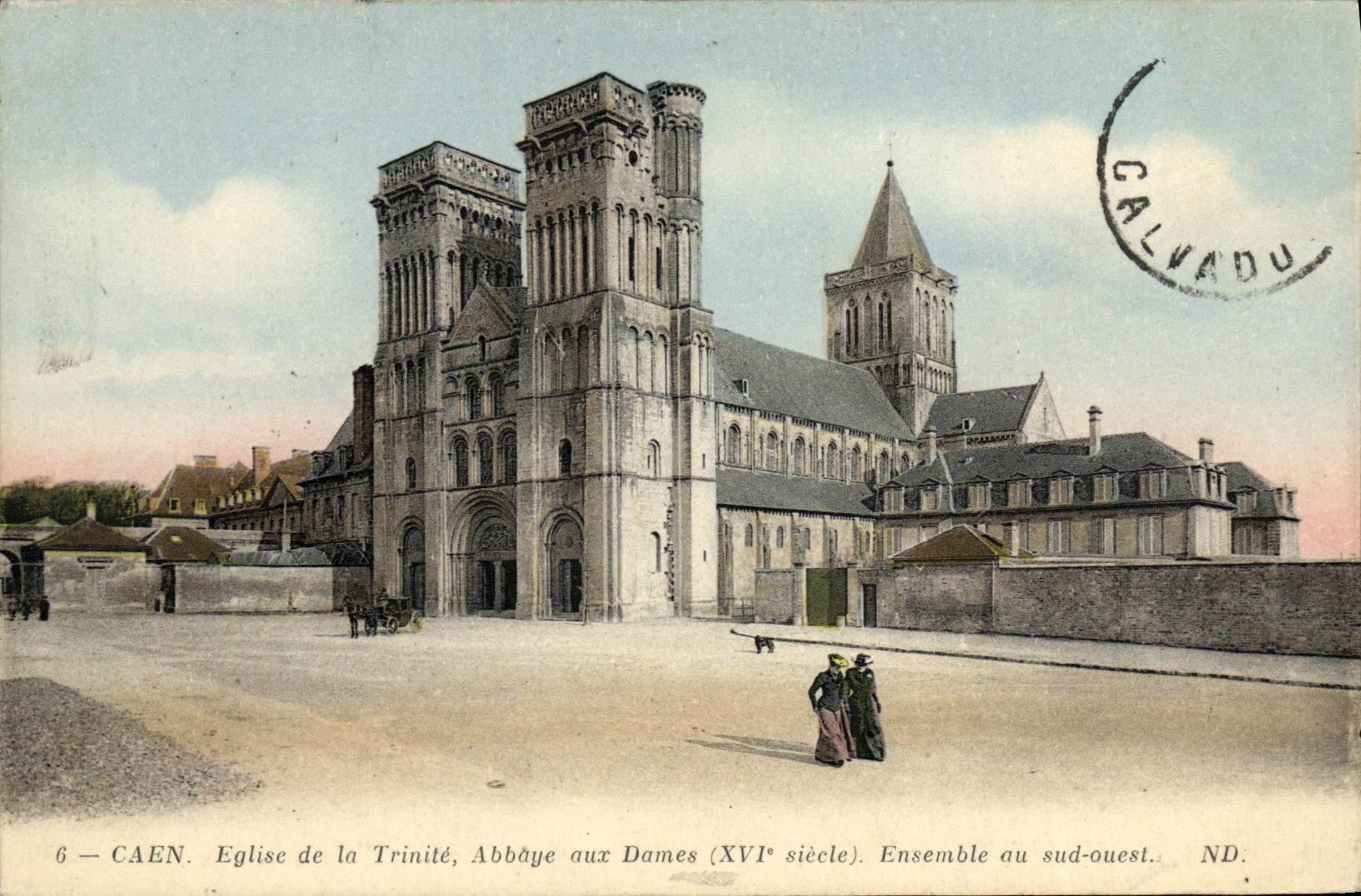 CPA Caen L Eglise de la Trinite Abbaye aux Dames Ensemble au sud ouest