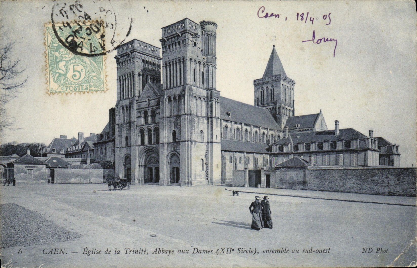 CPA Caen Eglise de la Trinite Abbaye aux Dames ensemble au sud ouest