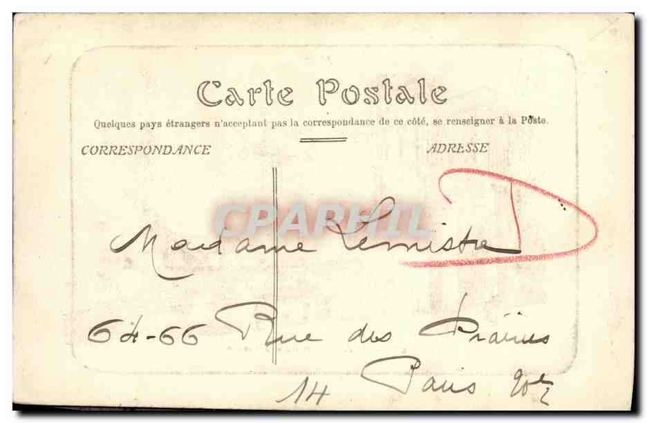 CPA Caen L Abbaye aux Dames — Verso