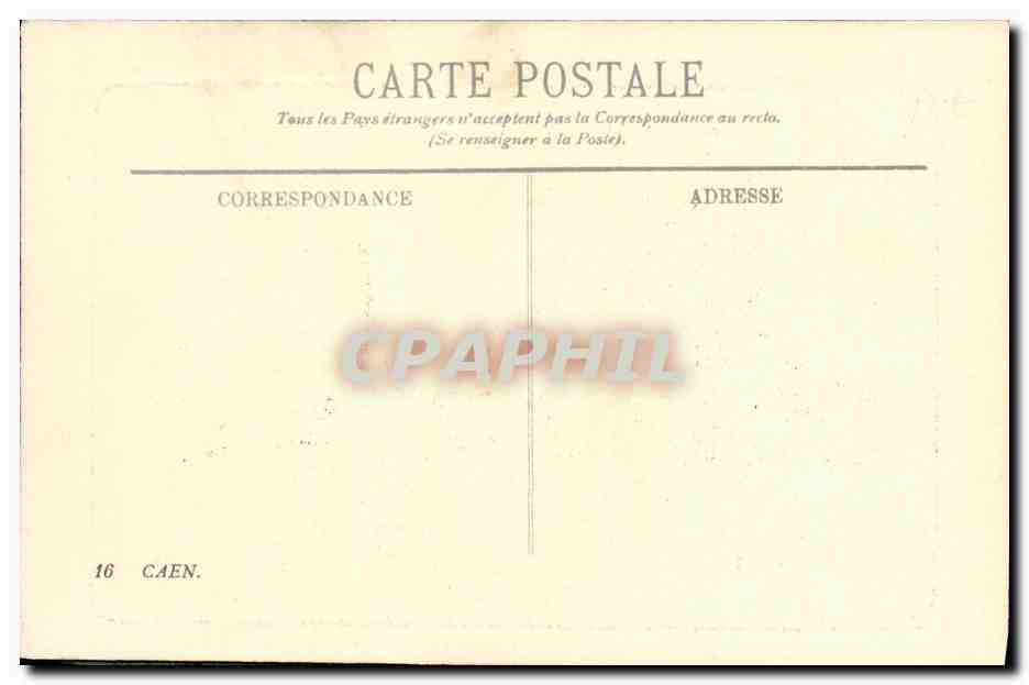 CPA Caen L Abbaye aux Dames — Verso