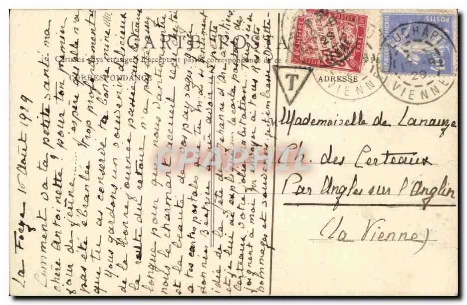 CPA Caen La Trinite Abbaye aux Dames — Rückseite