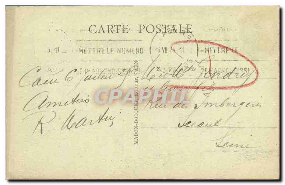 CPA Caen La Trinite ancienne Abbaye aux Dames Fondee par Mathilde de France Xl e siecle — Rückseite