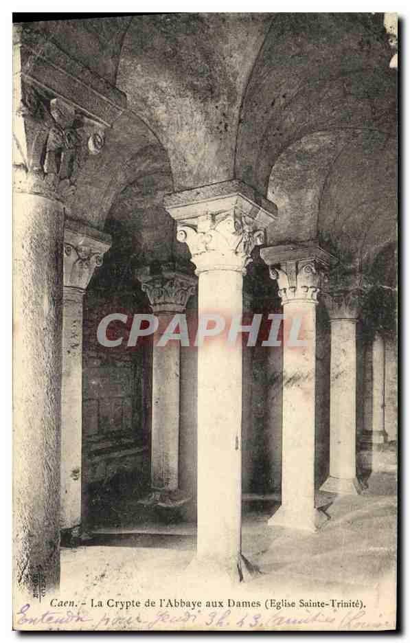 CPA Caen La Crypte de l Abbaye aux Dames Eglise de la Trinite