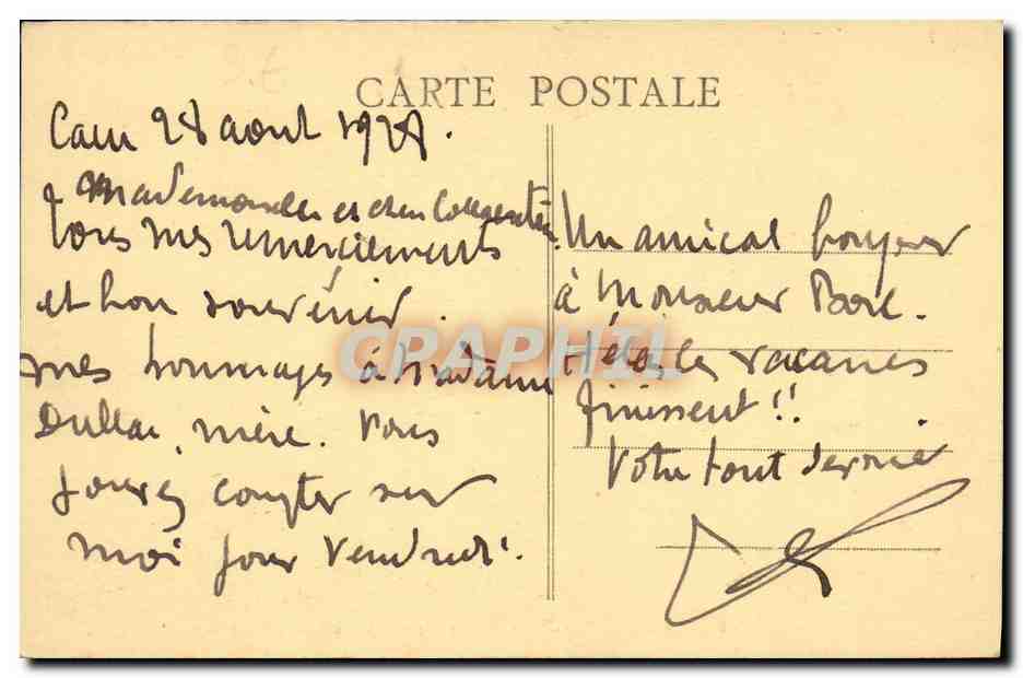 CPA Caen Abbaye aux Dames fondee par la Reine Mathilde — Verso