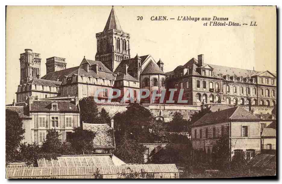 CPA Caen L Abbaye aux Dames et l Hotel Dieu