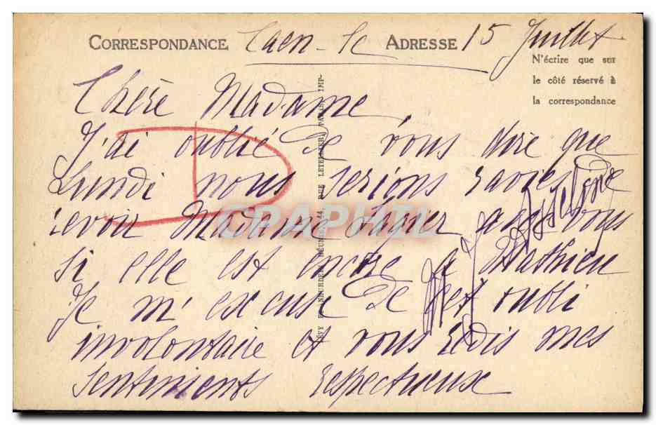 CPA Caen L Abbaye aux Dames et l Hotel Dieu — Verso