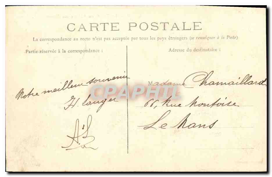 CPA Caen La Trinite ou Abbaye aux Dames — Verso