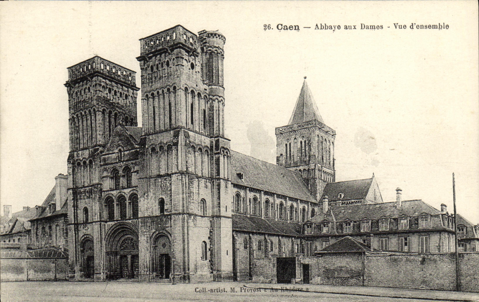 Caen — Abbaye aux Dames — Vue d'ensemble — Coll.-artist. M. Provost & Au Rhodieux