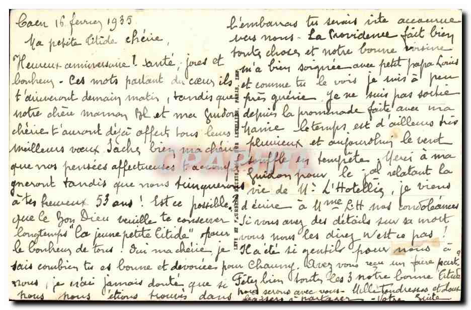 CPA Caen L Eglise Notre Dame  — Verso