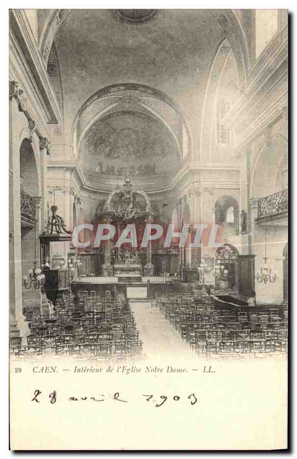 CPA Caen Interieur de l Eglise Notre Dame 