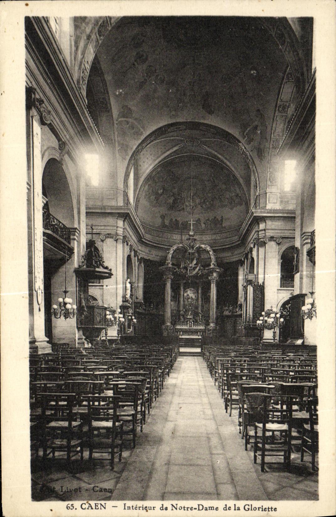 CPA Caen Interieur de Eglise Notre Dame de la Gloriette