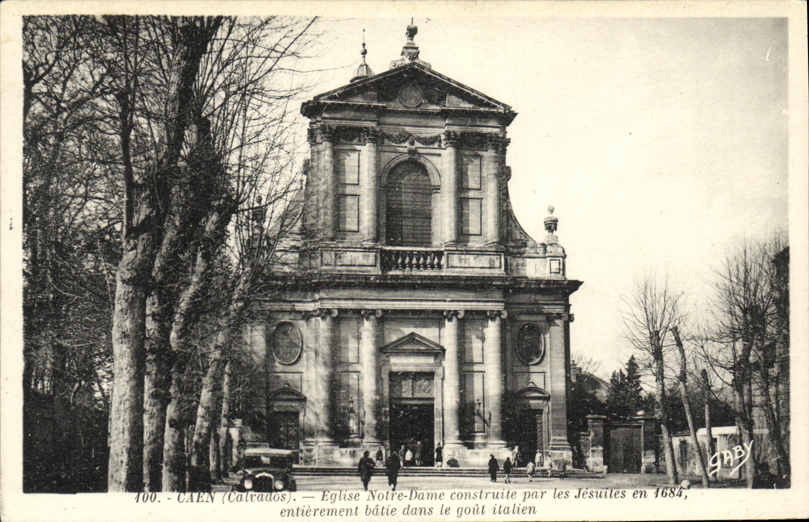 Caen (Calvados) — Église Notre-Dame construite par les Jésuites en 1684, entièrement bâtie dans le goût italien — Gaby