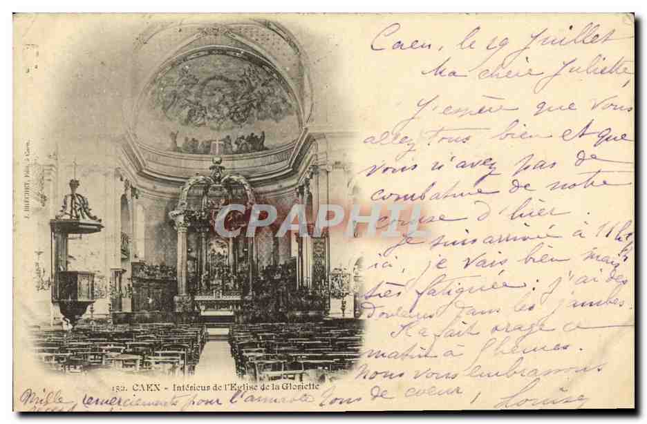 CPA Caen Interieur de l Eglise de la Gloriette