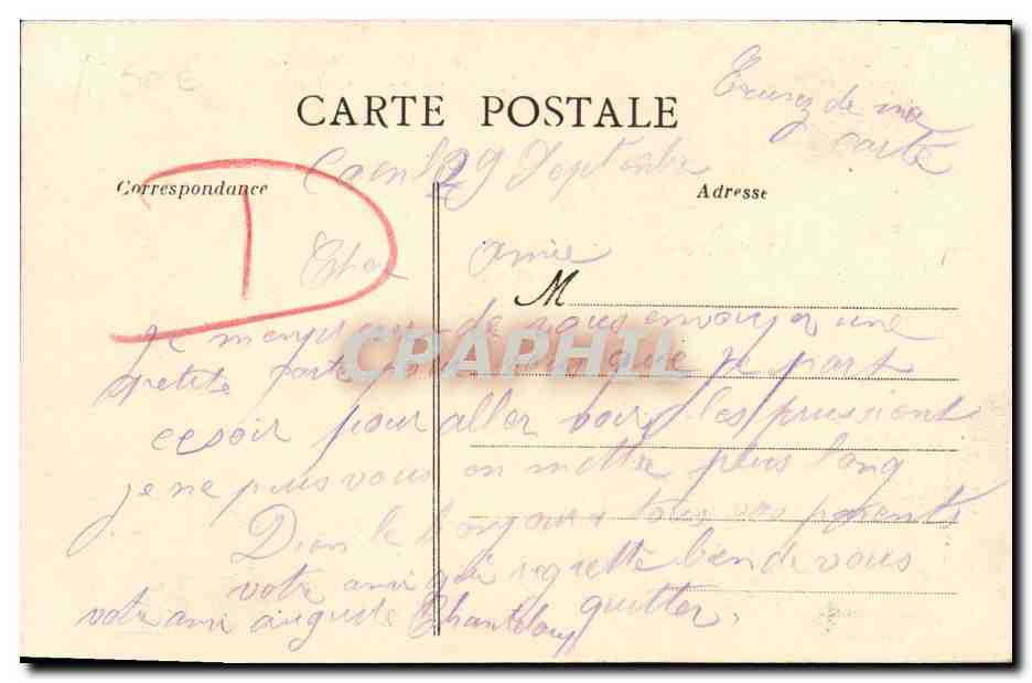 CPA Caen Notre Dame Eglise de la Gloriette — Verso