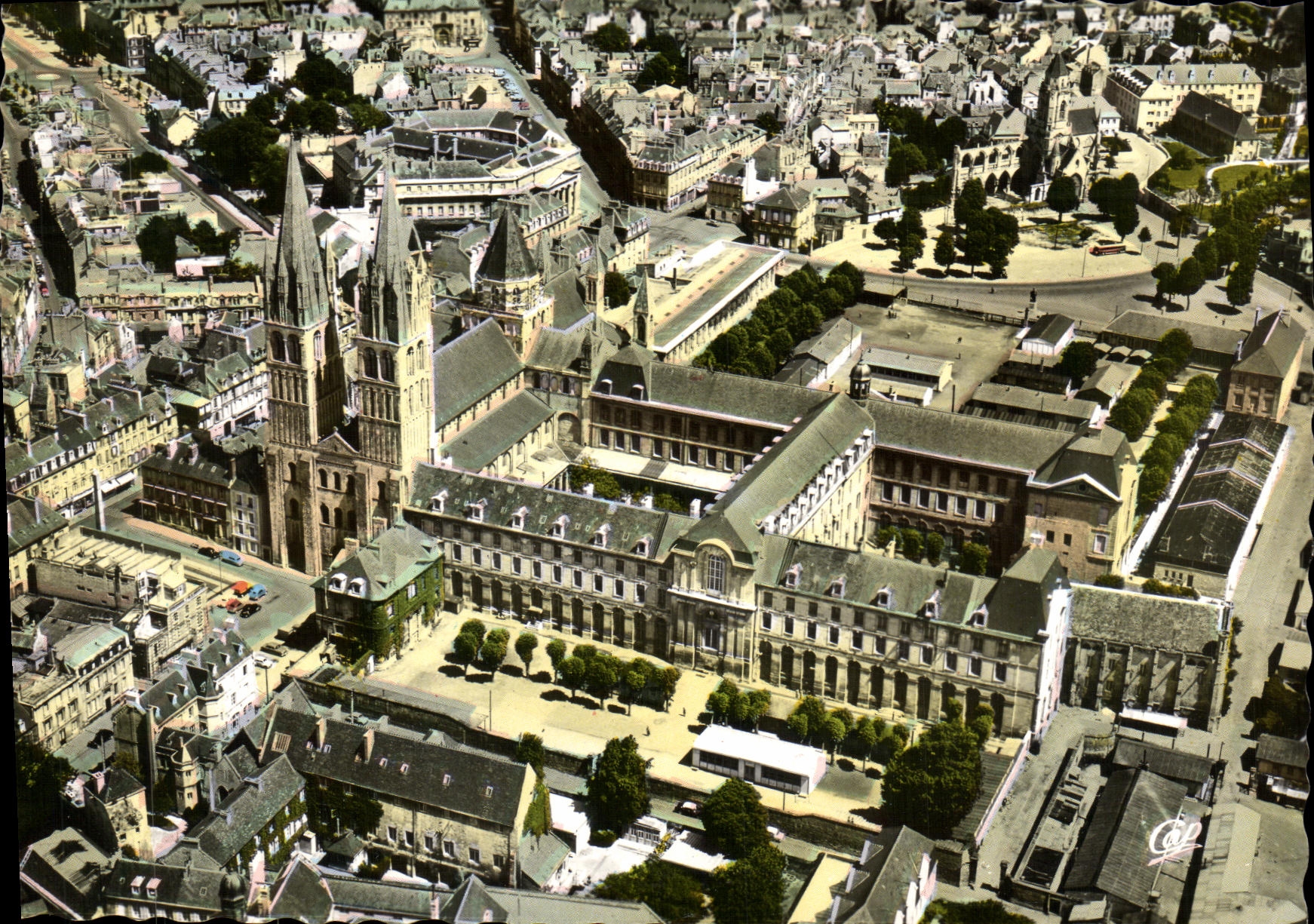 Caen — l'Abbaye aux Hommes — Vue générale — Cie des Arts Photomécaniques, Paris
