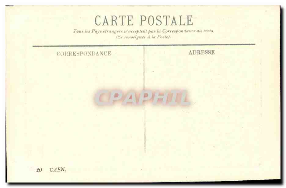 Caen — L'Abbaye aux Hommes — L.L. — Verso