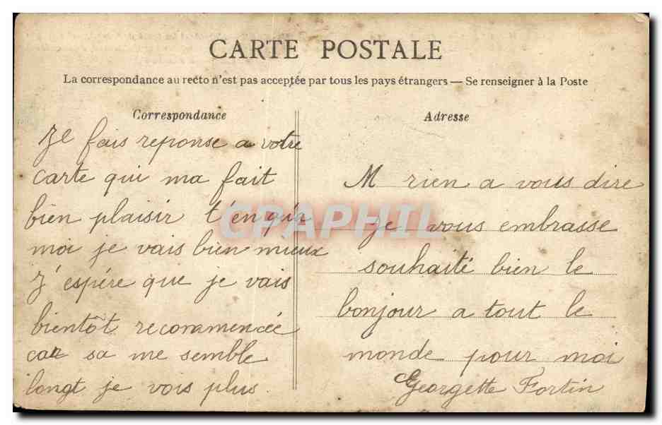 CAEN — L'abside et les tours de Saint-Etienne — Ancienne Abbaye-aux-Hommes, fondée par Guillaume le Conquérant, commencée en 1066 — Collection Théophile Guillon — Rückseite