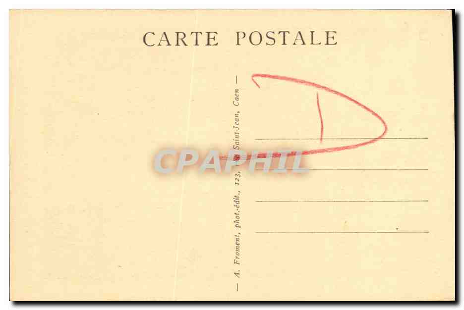CPA Caen Ancienne Abbaye aux Hommes Cloitre et tour Saint Etienne — Verso