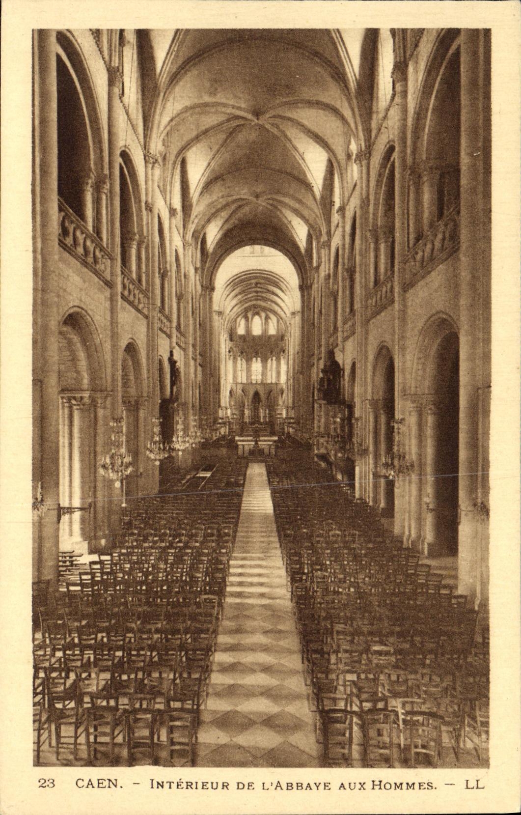 CPA Caen Interieur De L Abbaye Aux Hommes