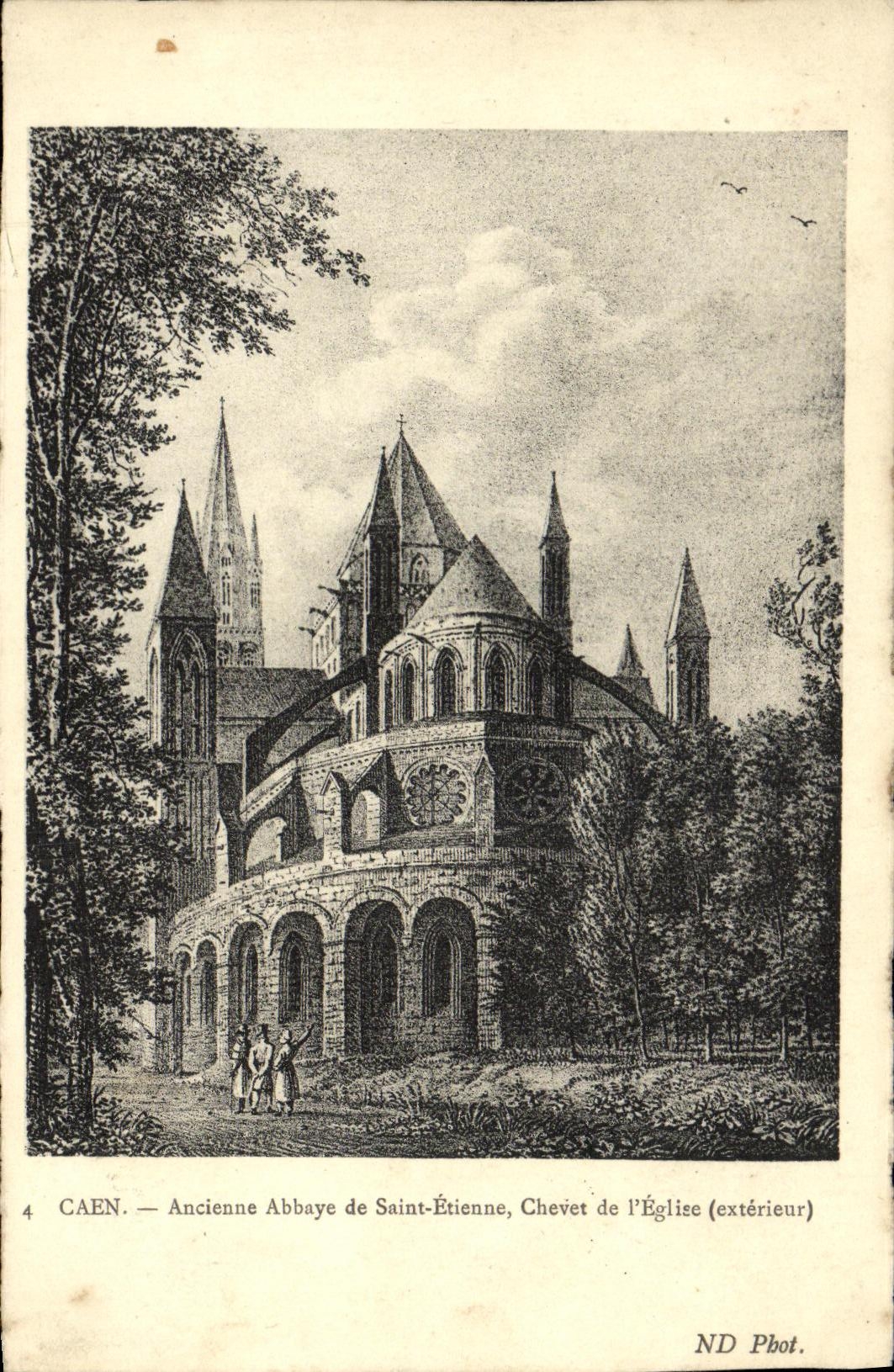 Caen — Ancienne Abbaye de Saint-Étienne, Chevet de l'Église (extérieur) — ND Phot.