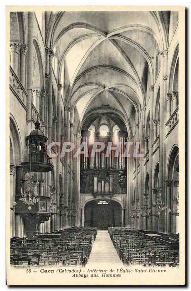 Caen (Calvados) - Intérieur de l'Église Saint-Étienne Abbaye aux Hommes — B.P. Paug 58