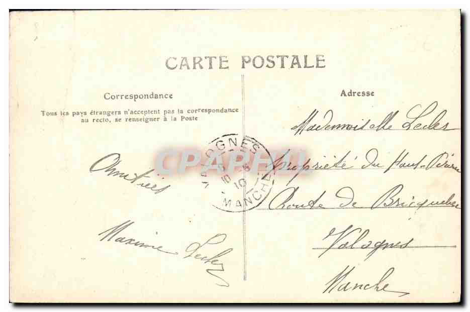 CPA Caen Le Vieux St Etienne — Verso