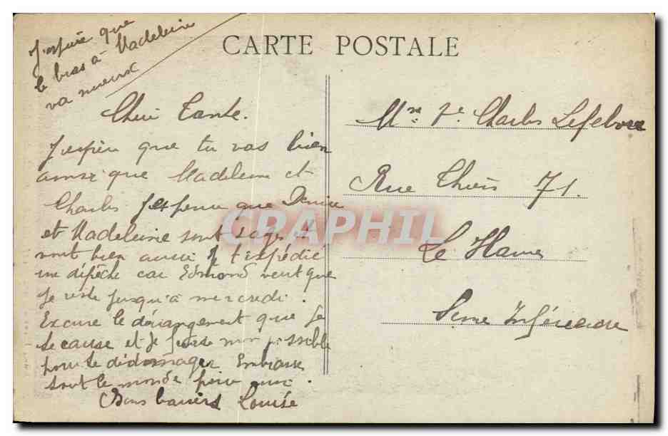 CPA Caen Abside St Etienne — Verso