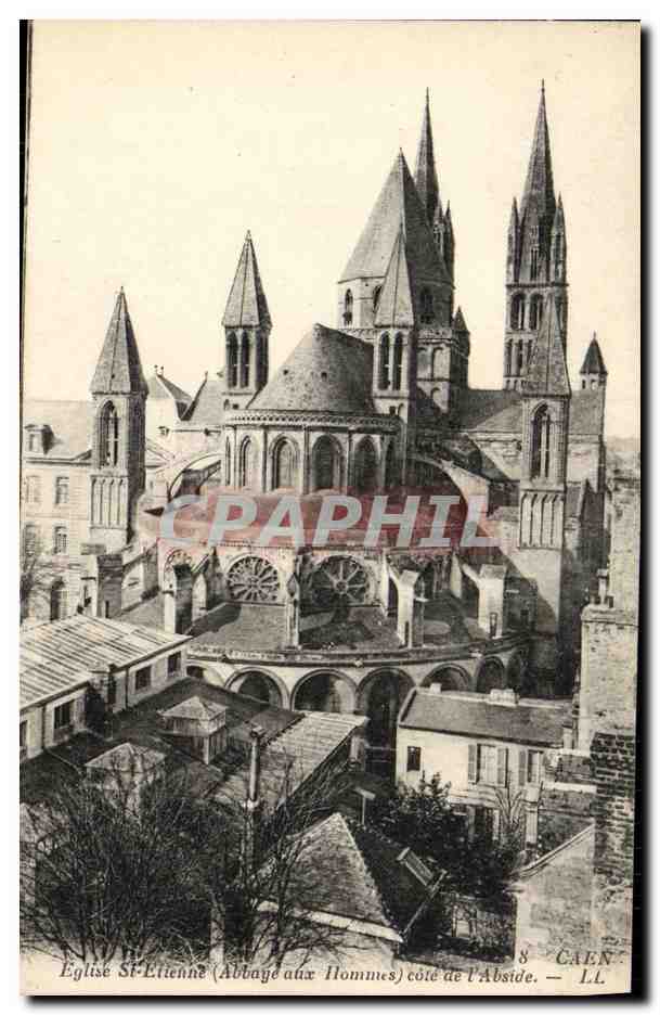 CPA Caen Eglise Saint Etienne cote de l abside