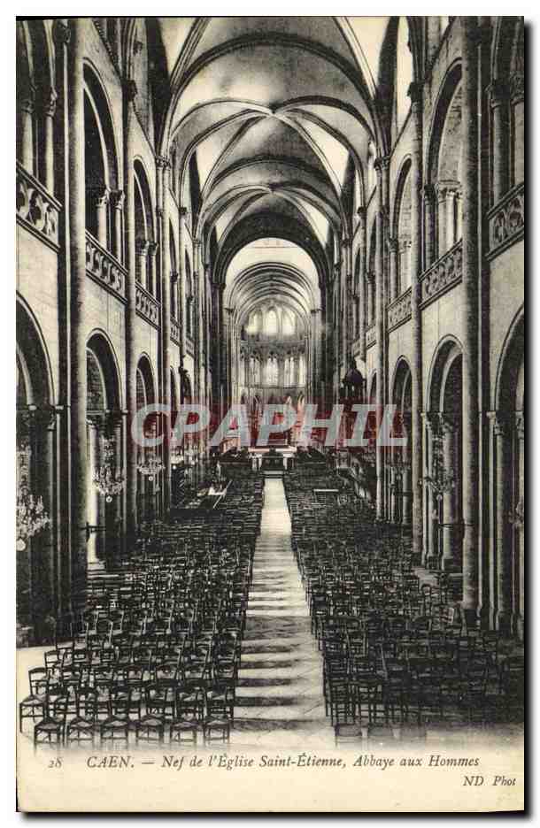 CPA Caen Nef de l Eglise Saint Etienne Abbaye aux Hommes