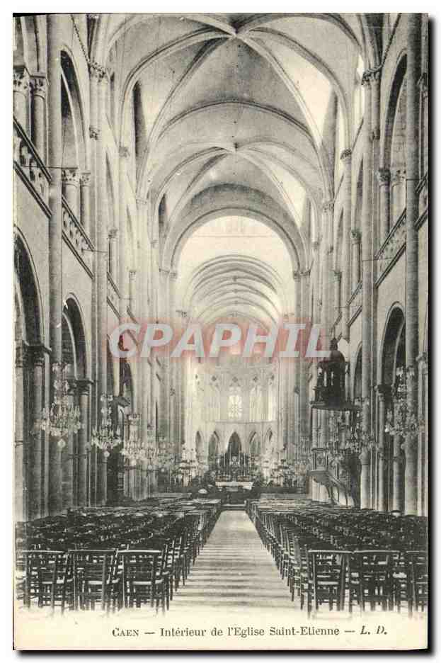 CPA Caen Interieur de Eglise Saint Etienne