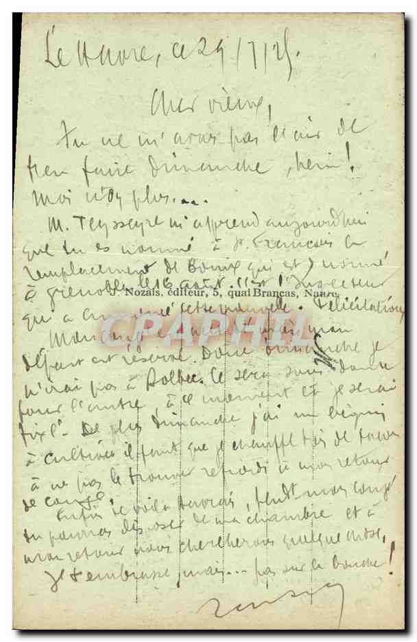 Caen — Le Vieux St-Étienne — éditeur J. Nozais, n°131 — Verso