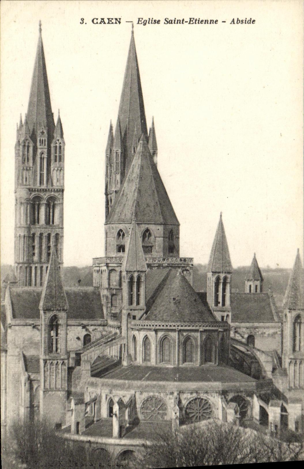 CPA Caen Eglise St Etienne Abside 