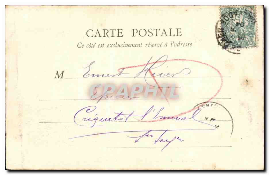 CPA Caen Abside de Saint Etienne Abbaye axux hommes — Verso