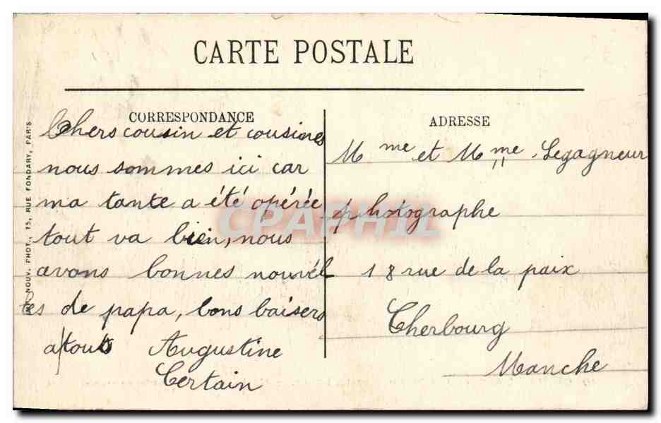 Caen — L'Abbaye aux Hommes et le Lycée — N.G. — Édition des Nouvelles Galeries — Rückseite