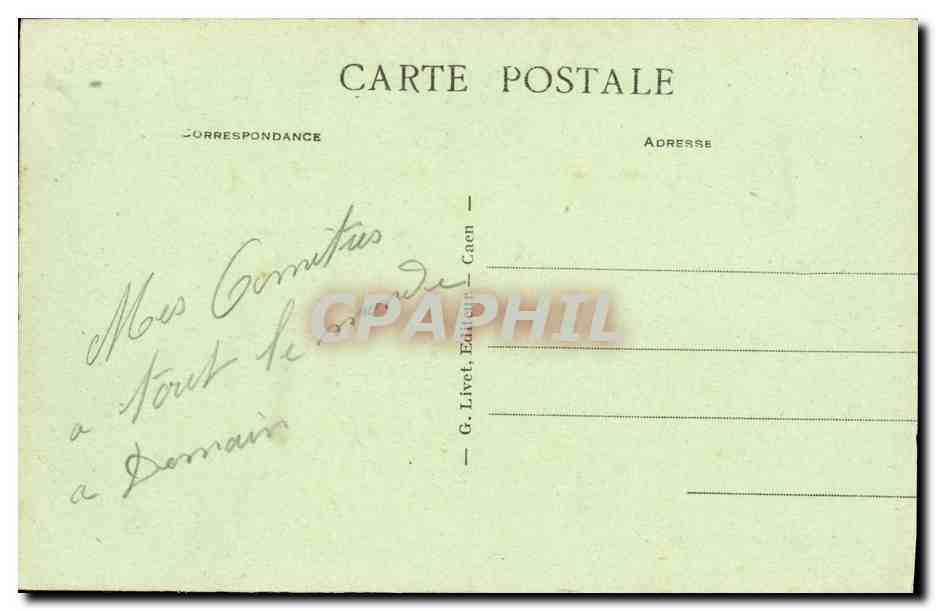 CPA Caen Abside et les Tours de Saint Etienne — Verso