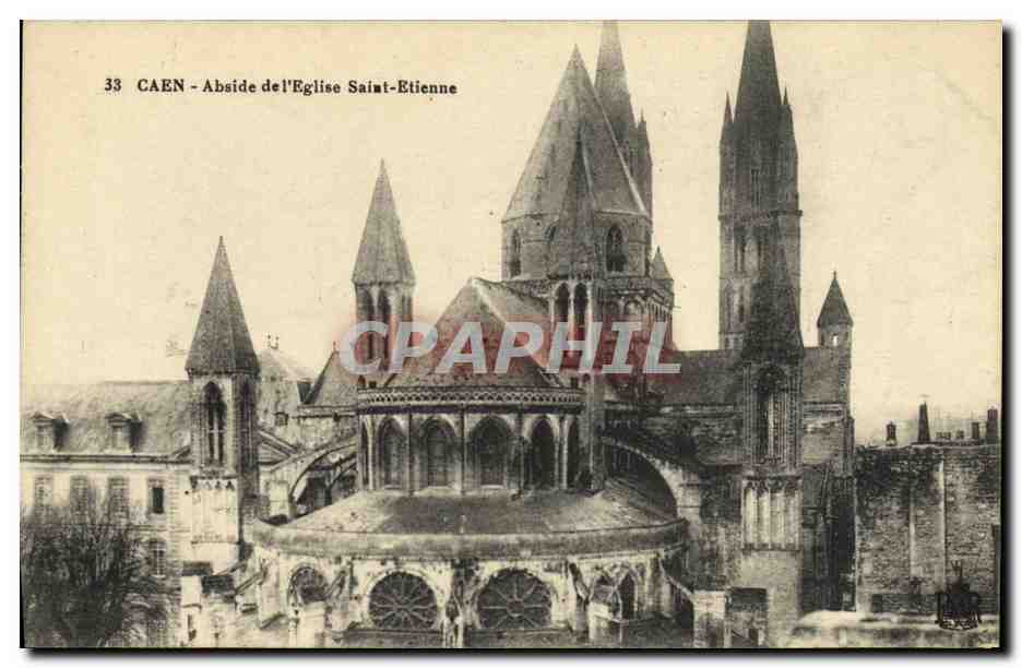 CPA Caen Abside de L Eglise Saint Etienne