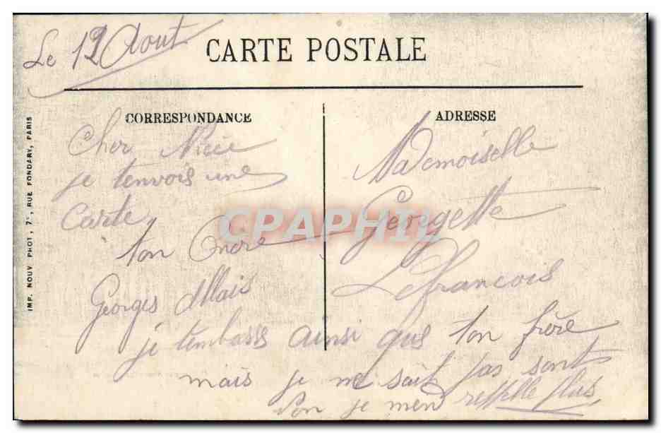 CPA Caen Fosses St julien et eglise Saint Etienne — Verso