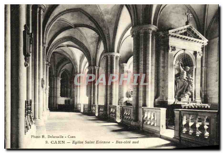 CPA Caen Eglise Saint Etienne Bas cote sud