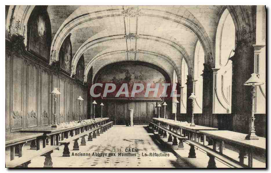 CPA Caen Ancienne abbaye aux hommes Le refectoire