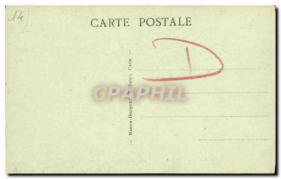 CPA Caen Ancienne abbaye aux hommes Le refectoire — Rückseite