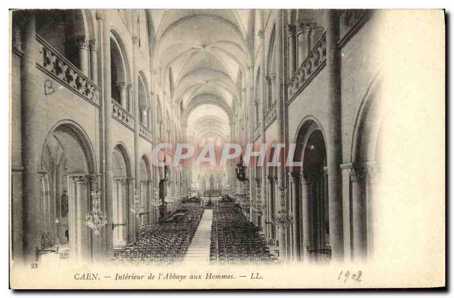 CPA Caen Interieur de l Abbaye Vue aux Hommes