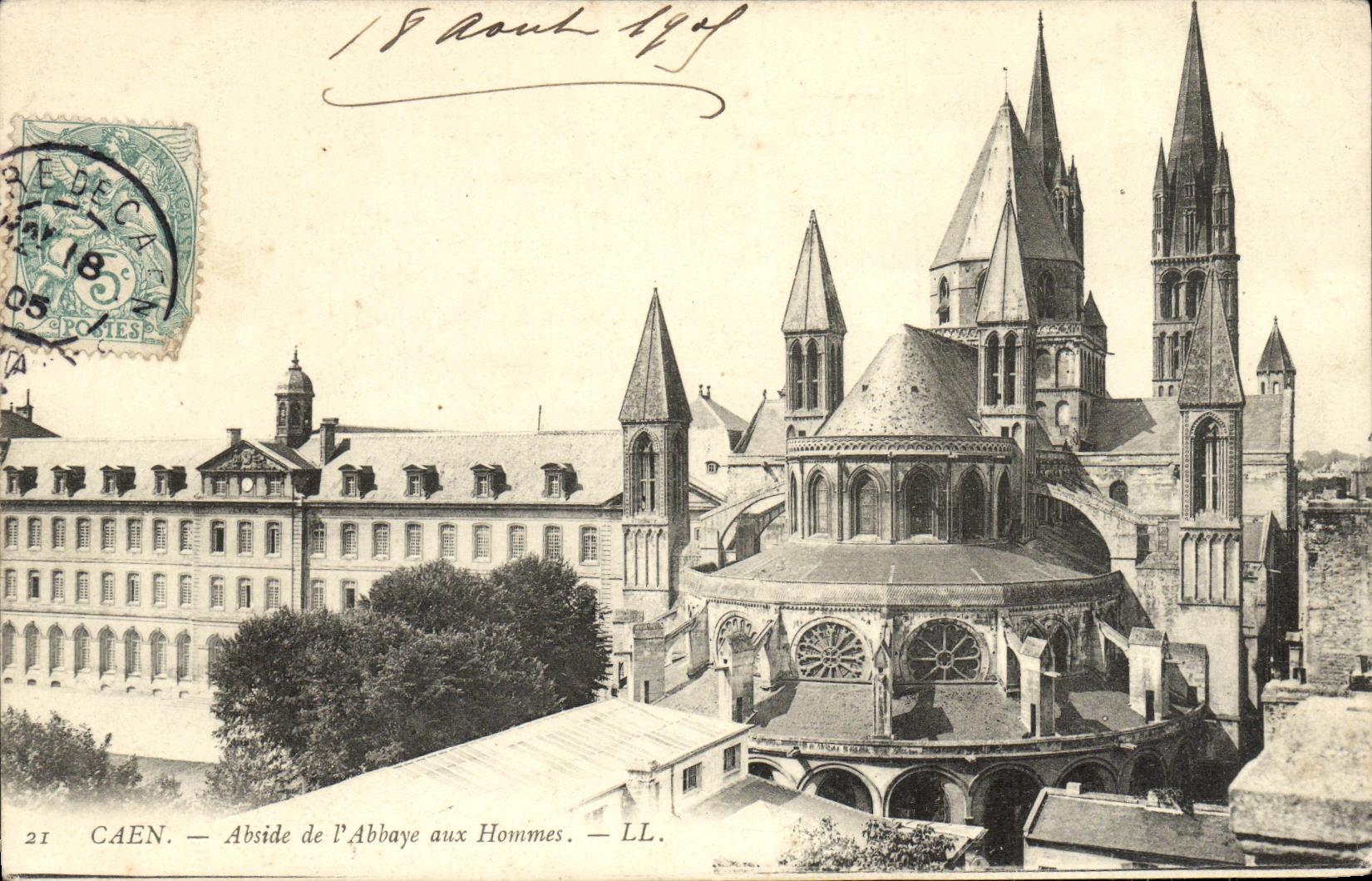 CPA Caen Abside de l Abbaye aux Hommes