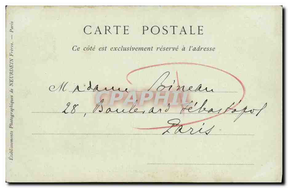 CPA Caen Eglise Saint Etienne Abbaye aux hommes et le Lycee — Verso