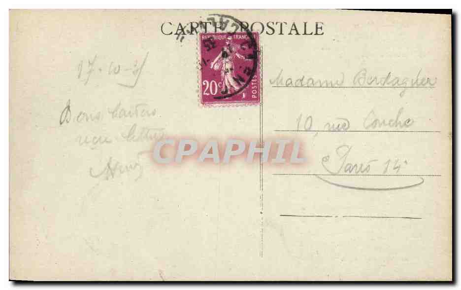 CPA Caen Eglise Saint Etienne Abbaye aux hommes et le Lycee — Verso