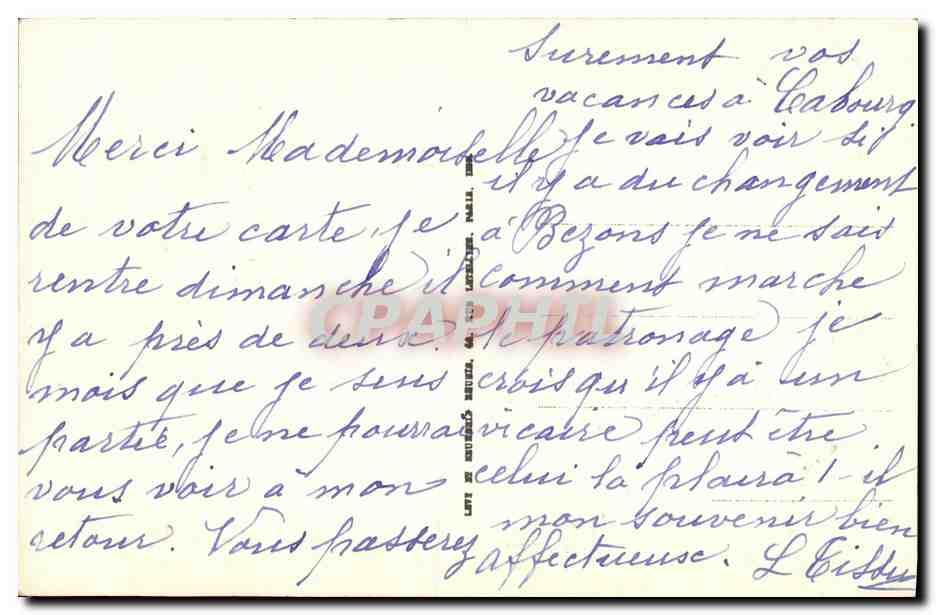 CPA Caen Nef de l Eglise Saint Gilles — Verso