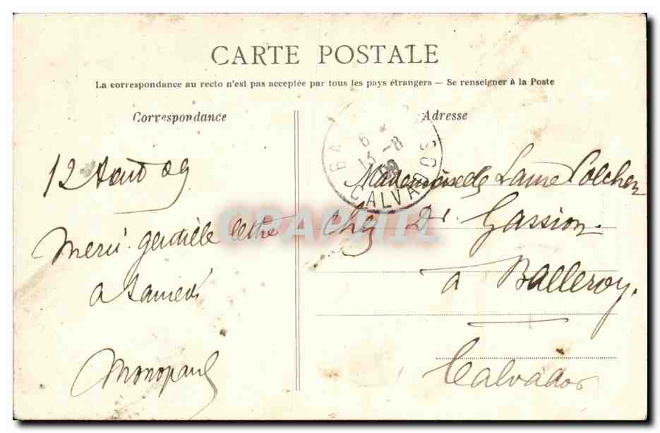 CPA Caen Saint Gilles Eglise desaffectee — Verso
