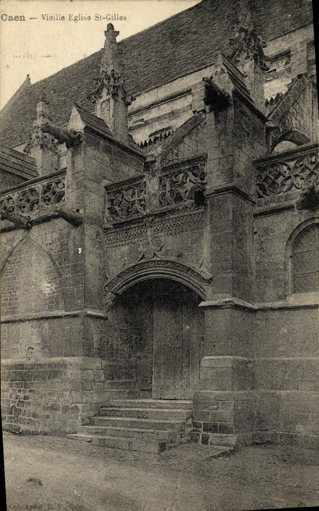CPA Caen Le Vieux Saint Gilles Eglise