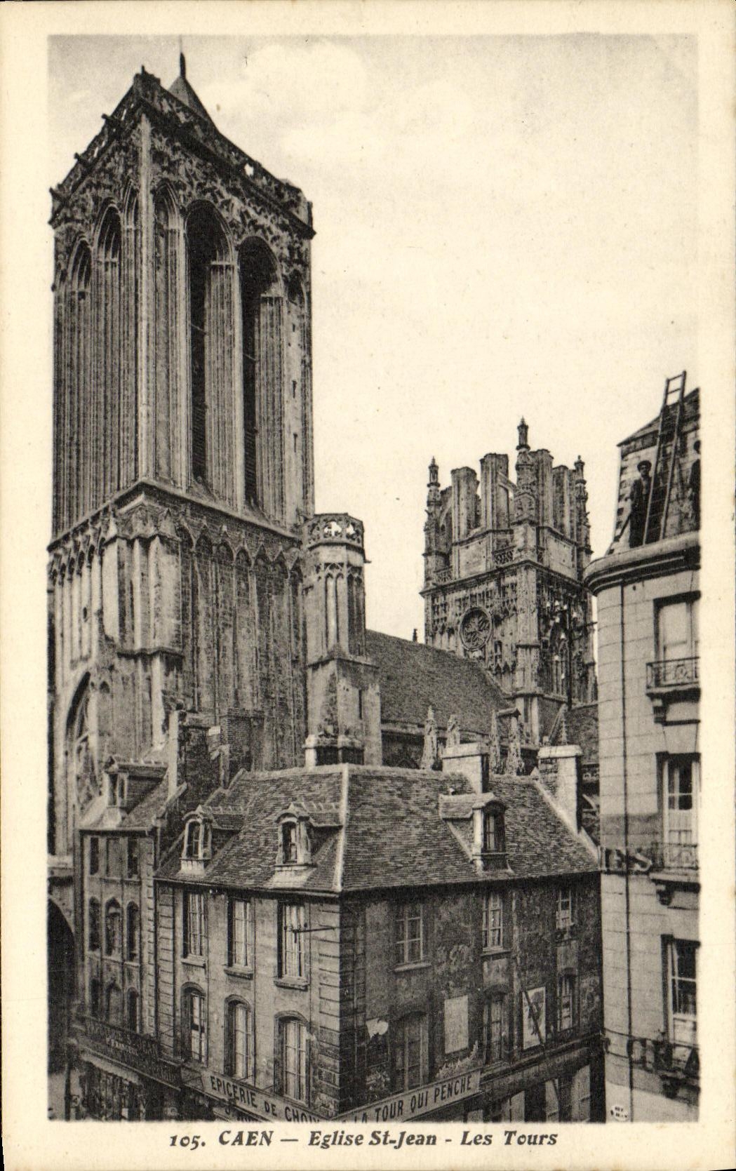 CPA Caen Eglise Saint Jean Les Tours 