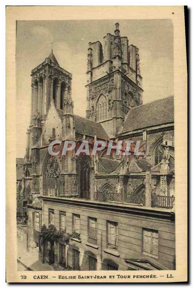 CPA Caen Eglise Saint et Tour penchee